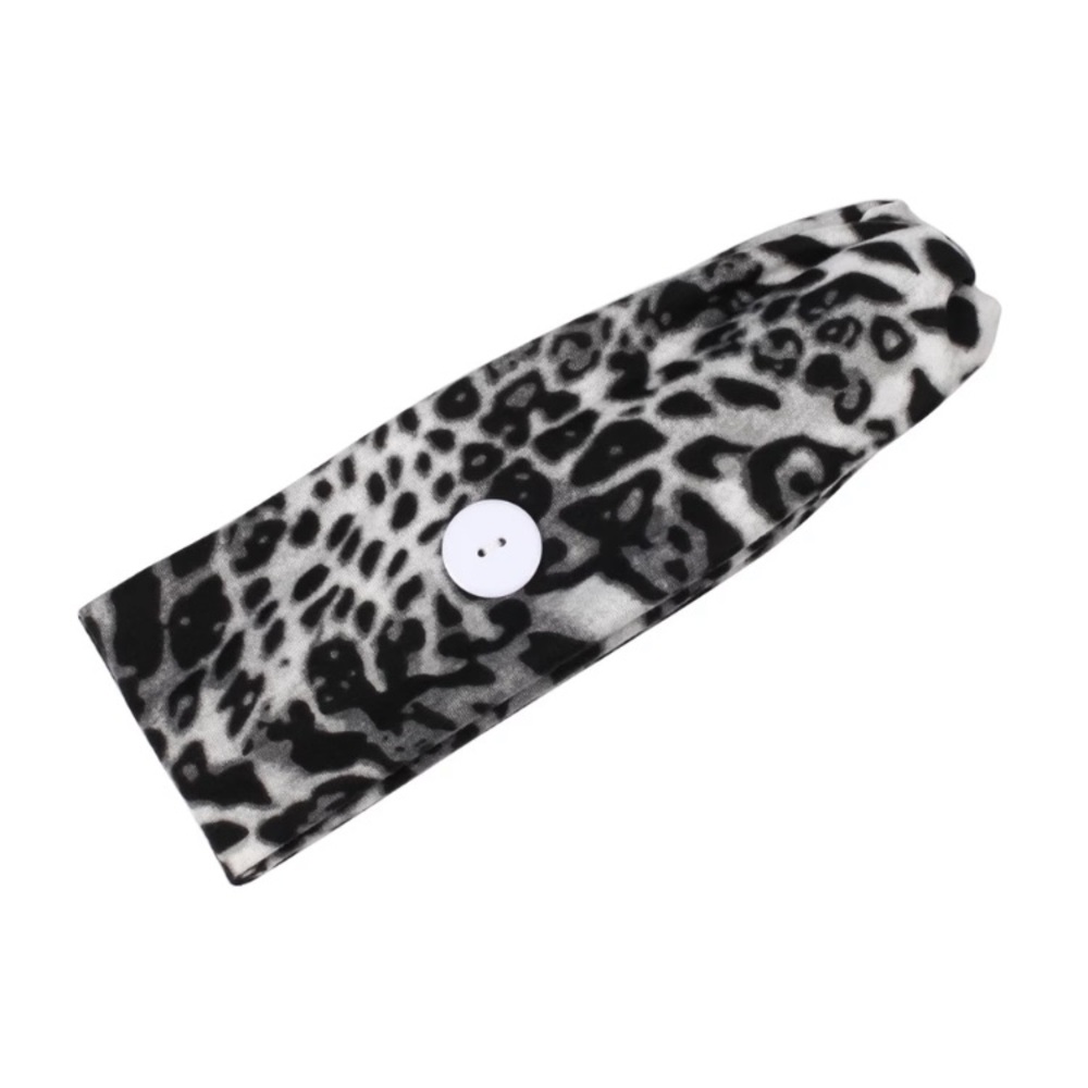4 BOHO CHEETAH HEADBANDS w/ BUTTONS - Picture 6 of 13